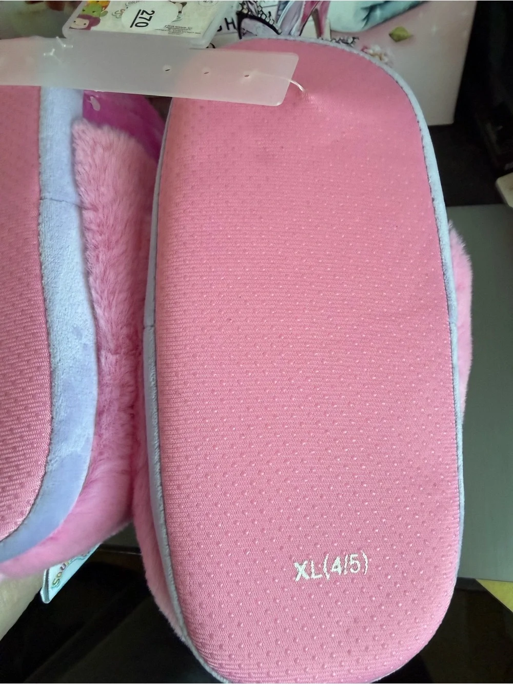 Squishmallows Pink Purple Unicorn Kids Slippers